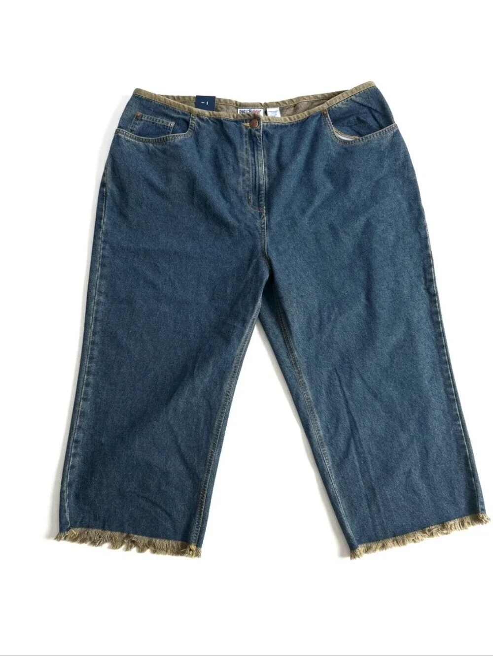 Vintage Women Blue Capris Plus Size  18 W